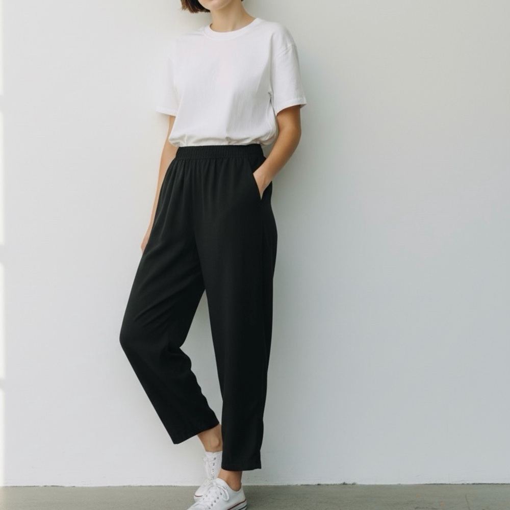 Lucy & Yak Black Straight Leg Pants